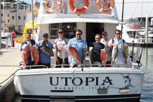A good catch, bottom fishing with Utopia
              Charters.